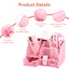 yuun Pink Desk Organizers and Accessories, Office Supplies Include Mesh