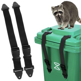 LDXDRU 4Pcs Trash Can Locks for Animals,Trash Can Lid Lock, Adjustable Long Lasting Garbage Can Locks for Animals Raccoon, Bear, Proof, Fit Multiple Sizes Cans