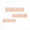 Foccna Coffin Press on Nails Nude Long Acrylic Artificial Nails