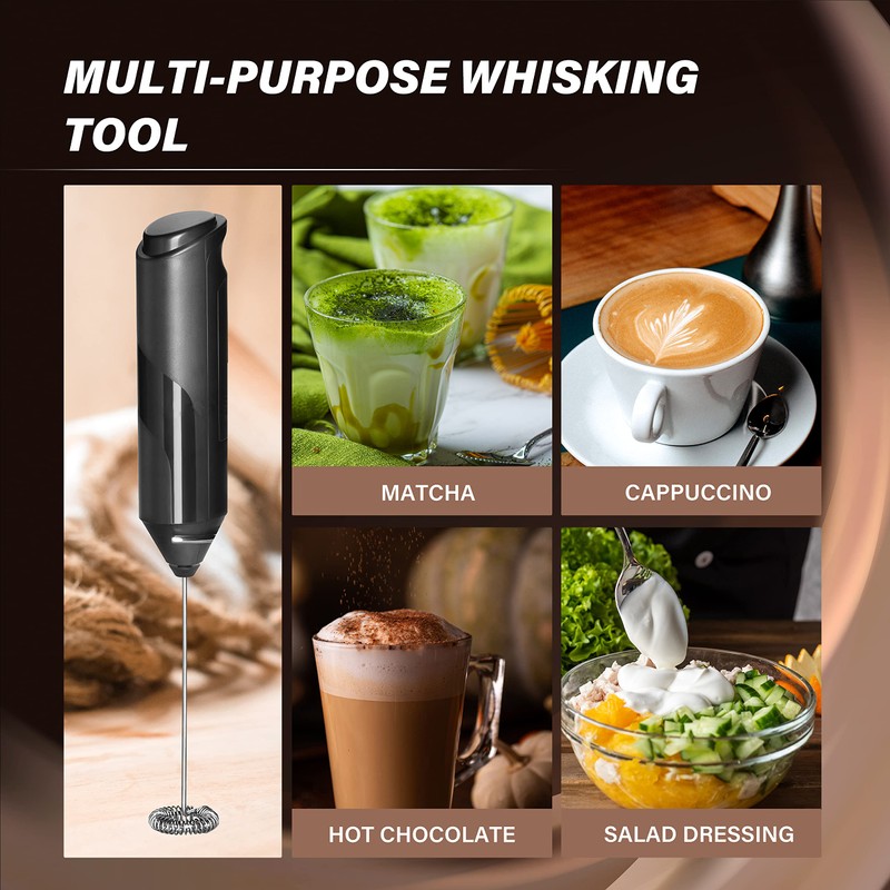 Simple Deluxe Electric Milk Frother Handheld Battery Operated Automatic Milk