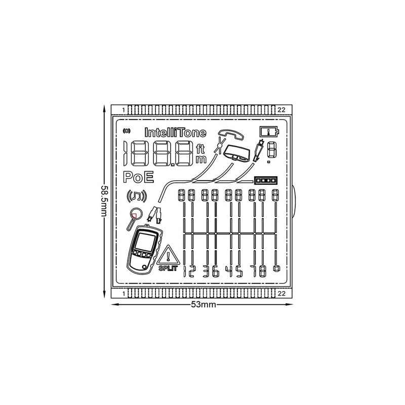 Display Replacement for Fluke MS2-100 MS-Poe MS2-KIT Networks MicroScanner2 Cable