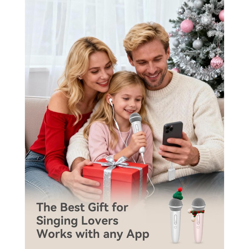 PUREMIC Singing Microphone with Earphone & Stand, Ideal for Vocal