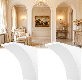 UNIFAMILY 2 Pcs Wooden Doorway Arch Kit, DIY Arch Kit for Doorway, 8.5 x 8.5 x 5IN Pre-Curved Interior Doorway, Easy DIY Installation Half Round Arch to Any Opening for Corners Decoration