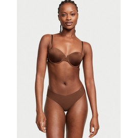 Victoria's Secret Smooth No Show Thong Underwear, Panties for Women, Mousse (XXL)