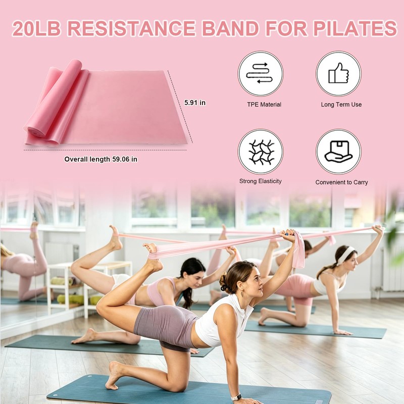 KANGFITER Bulk Pilates Kit with Pilates Ring Ball Bands for