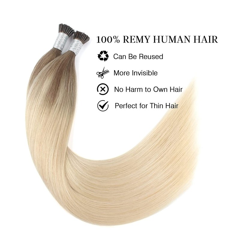 ABH AmazingBeauty Hair I Tip Hair Extensions Human Remy Hair
