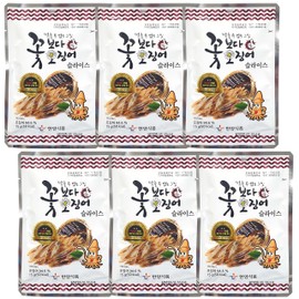 LENITH Korean Sliced and Shredded Flower Dried Squid 15g*6 Packs For Late Night Snack for Camping, Outdoor Activity Good for Anju 오징어