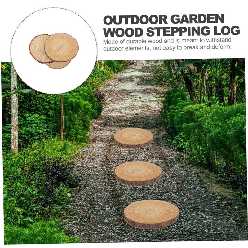 VICASKY Durable Garden Paver Wood Board Stepping Stone for Outdoor