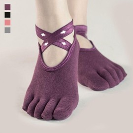 Sports X-Strap Non-Slip Yoga Socks Socks Gray - Open Toe