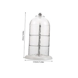 WOONEKY Chic Plastic Storage Case for Cosmetics Compact Vanity and Dressing Table Organizer Modern and Durable Design for Makeup and Accessories