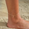 SUFOPE Initial Anklet for Women Dainty 14K Gold Plated Waterproof