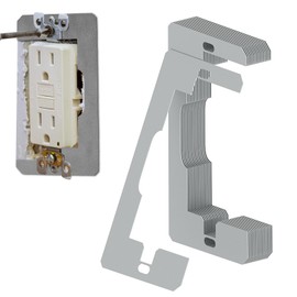 15 PCS Wall Plate Spacer Metal Outlet Spacers Flush Fit Device Leveling Plates Repair And Loose Electrical Outlet Fix for Use With Walls Electrical Outlet, Electrical Box, Switch, Single-Gang (15)