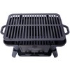 ESPIDOO Cast Iron Grill Outdoor Portable: Heavy-Duty Enameled Charcoal BBQ