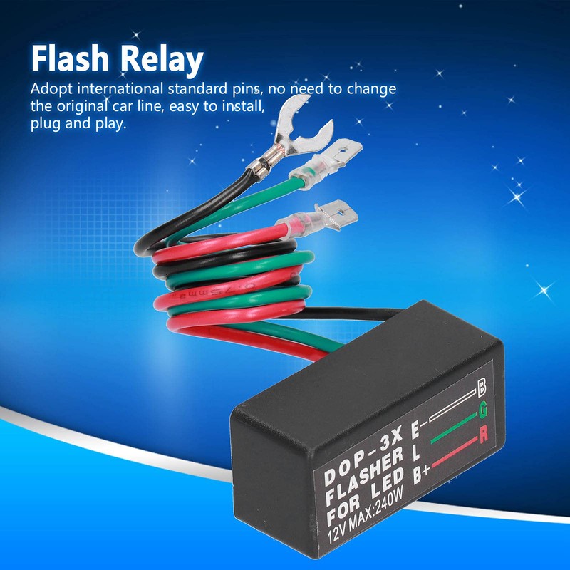 Klanata DOP-3X LED Flasher Relay, Electronic Hyper Flash Module for