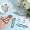 SUNNYCLUE 6Pcs Keychain Fish Hook Key U Hook Antique Silver