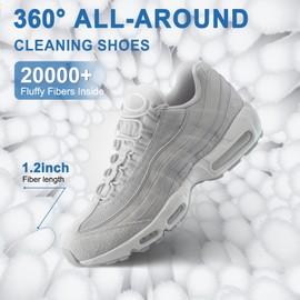 Aship Shoe Washing Machine Bag, Invisible Zipper Side Opening Shoe Washing Bag for Washer and Dryer, Shoe Laundry Bags for Sneakers, Reusable Shoe Cleaning Bag for All Shoe Sizes (White 1pc)