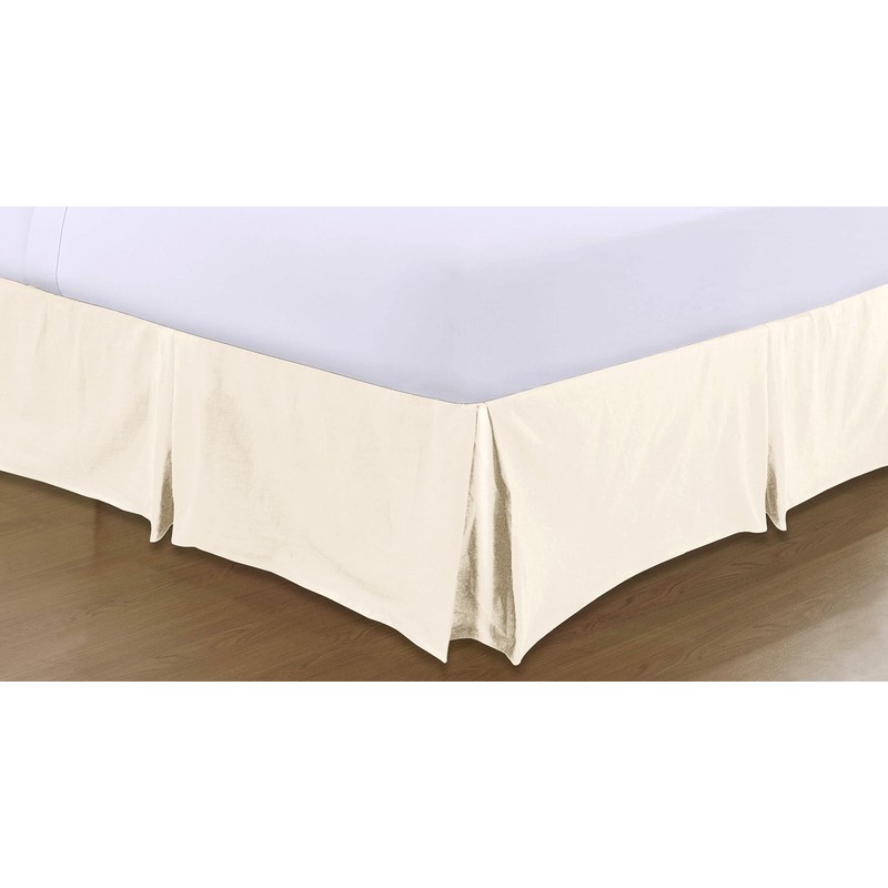 Sapphire Collection PLAIN DYED POLY COTTON PLEATED PLATFORM BASE VALANCE