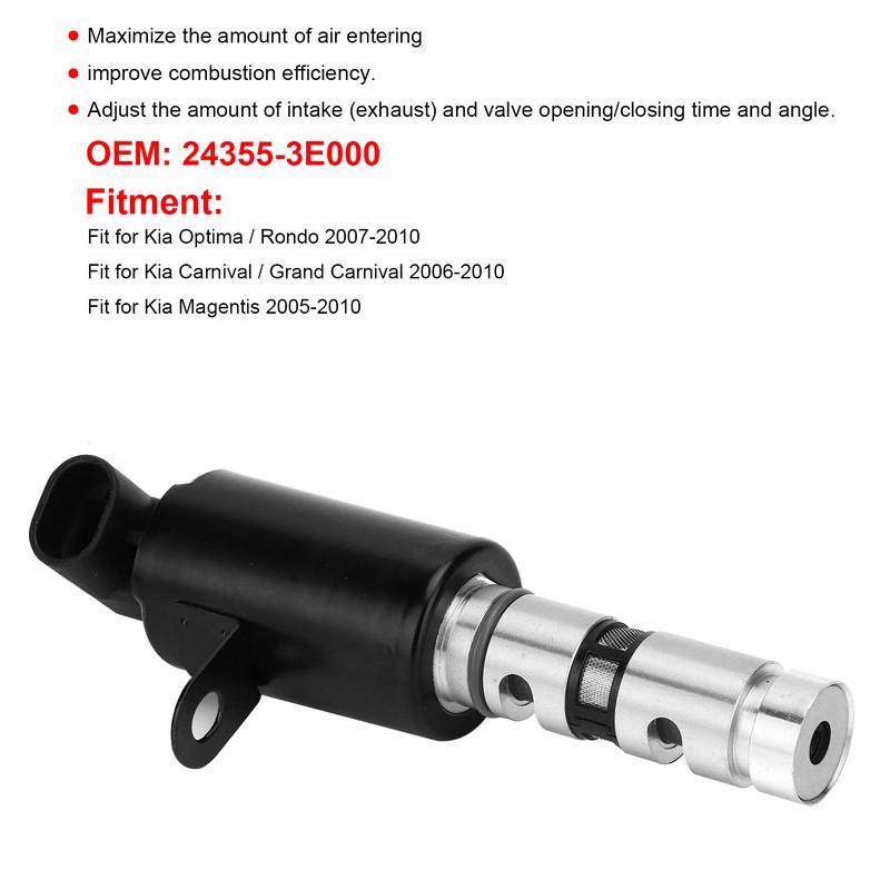 Variable Valve Timing Solenoid VVT Valve 24355-3E000 Fit for Kia
