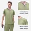 KUMUROETA Essentials Scrubs for Men,V-Neck Operating Room Uniforms,Comfortable,Loose Fit Top