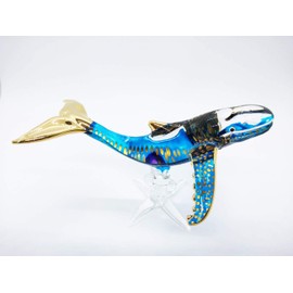 WitnyStore Whale Hand Blown Blowing Glass Art Sea Animal Fancy Collectibles Decor Gift