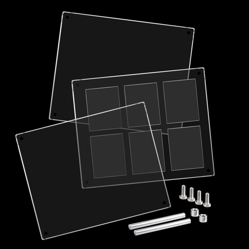 siawadeky Card Display Case, 6 Layers, Fully Transparent, Card Stand,