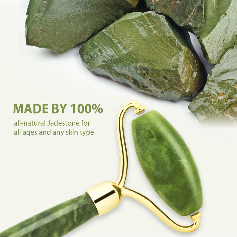 Gua Sha Jade Roller Set, Face Roller, Face Massager Jade