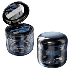 East Leaf Mouthpiece Case Denture Retainer Cleaning Case Portable Leak Proof Airtight Container Black