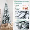 Furniga 7.5FT Snow Flocked Christmas Tree, Hinged Pencil Snow Tree