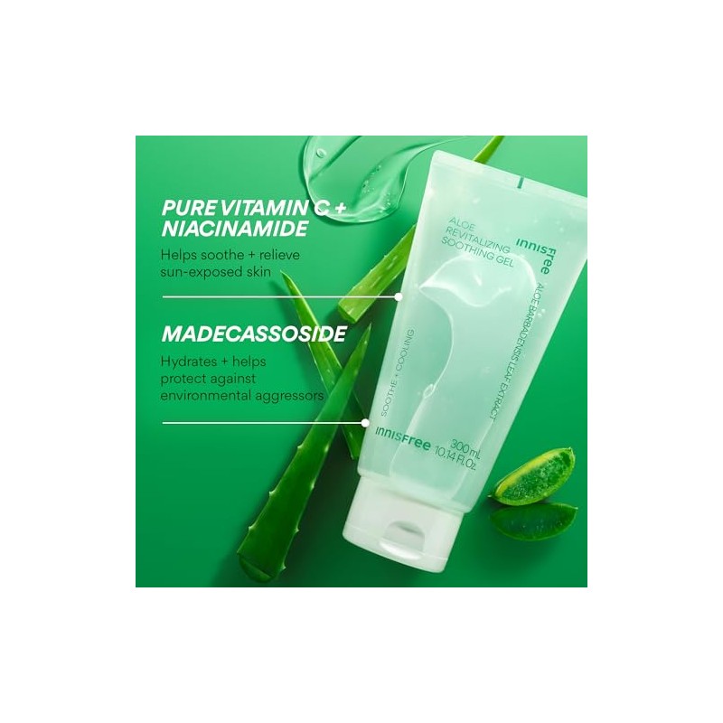 innisfree Aloe Vitalizing Soothing Gel Hydrating Face & Body Moisturizer