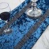 Jiino 13x84 European Style Table Runners Blue Runner Sequined Rhinestone