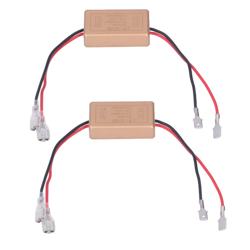 2PCS LED Strobe Controller Car Headlight Signal Light Control Flasher