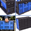 49L Plastic Storage Basket, Foldable Storage Bin Organizer, Stackable Folding