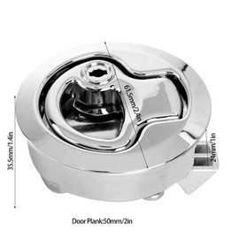 Pull Hatch Lack Lock,Zinc Alloy-Material Marine Boat Hatch Latch Anti-corrosion RV Closure Security Lock with Keys
