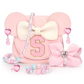 mibasies Toddler Purse Girl Gifts: Birthday Gifts for Girls 3-8 - Little Kids Gifts Mini Mouse Ears Bow Purse Pink Set S