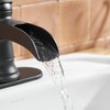 BWE Black Bathroom Faucet Matte Waterfall Farmhouse Vanity Sink Lavatory