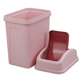 Minekkyes Bote de basura de 10L, bote de basura plástico de cocina con tapa (rosa)