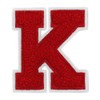 Letter K - 2-1/2" Chenille Stitch Varsity Iron-On Patch by