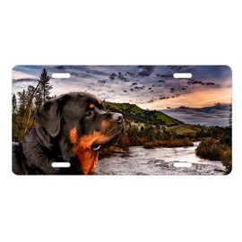 Dog Vanity Aluminum Front License Plate (Rottweiler)