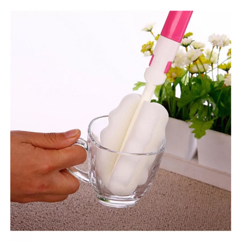 Universo en Linea 3 Esponja Cepillo Limpieza Mango Desmontable Vasos
