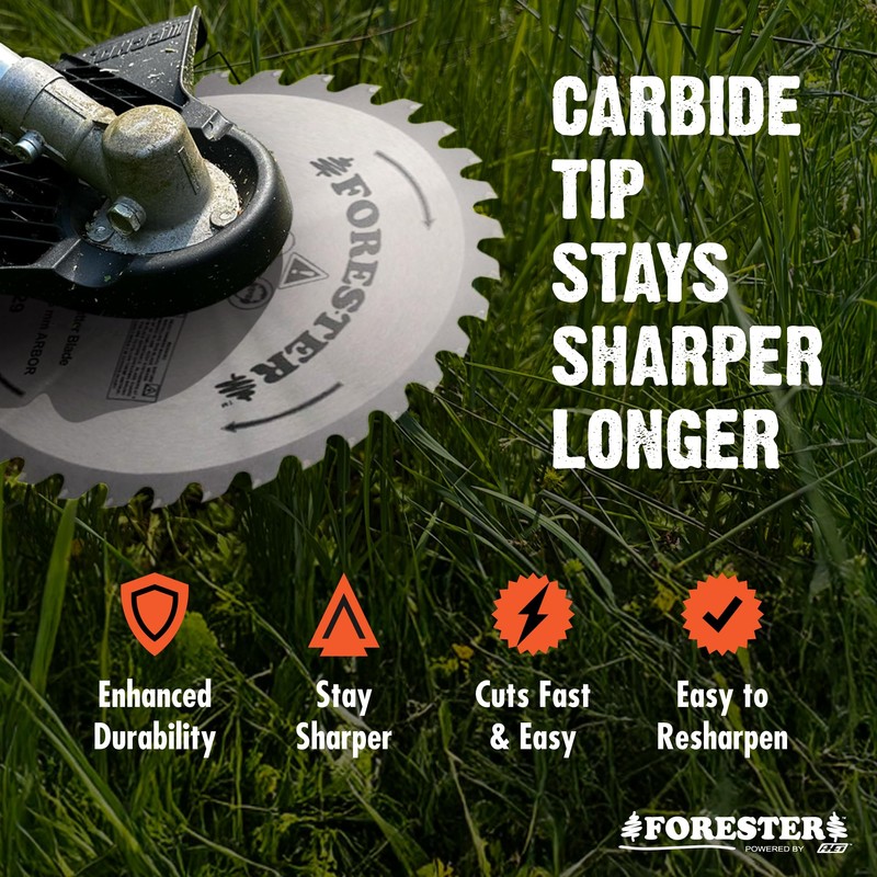 FORESTER Carbide Tip Brush Cutter Blade - 8in x 32