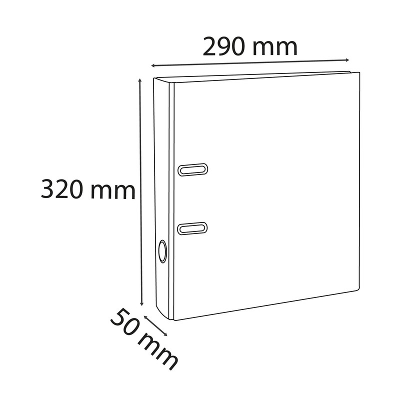 Exacompta 918400B Folder (Polypropylene, Spine 80 mm, A4, 2 Rings)
