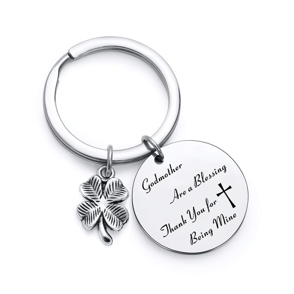 TzrNhm Blossom Godmother Keychain for Religious Women, Christening - Thanksgiving
