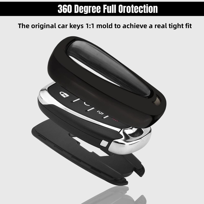 QZXIAOGU for Camaro Key Fob Cover with Keychain,Key Fob Cover
