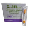 100 Jeringas Para Insulina Sensimedical 31g X 6mm 0.3ml Capacidad en volumen 3mL