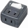 Yazawa Corporation Y02FU210BK Energy Saving Tap with Bulk Concentration Switch, AC 2 Outlets, Black