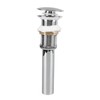 Bathroom Pop Up Drain Control Water Flow Copper Chrome Plating