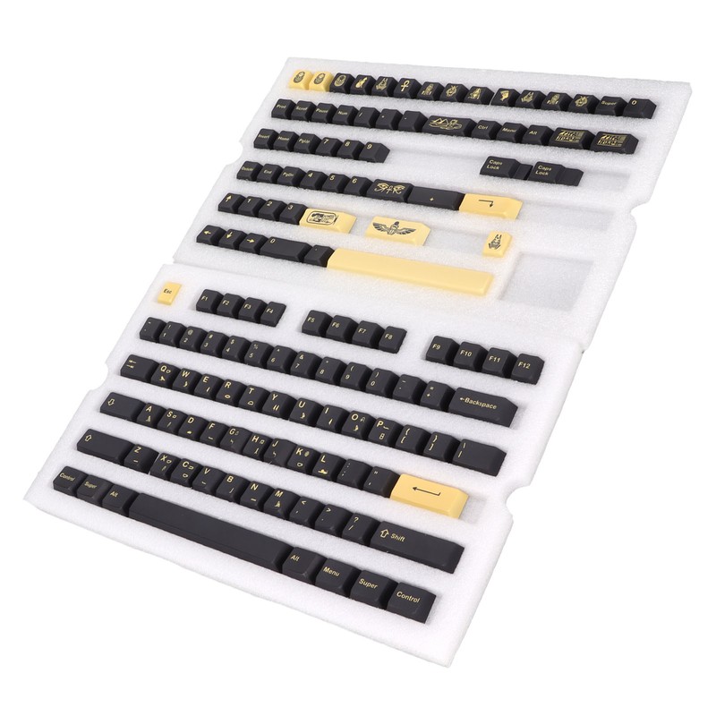 PBT Keycaps 132 Keys Letterless Cherry Height Egyptian Pharaoh Theme