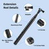 PULUZ 114cm Invisible Selfie Stick for Insta360, Extension Invisible Monopod