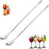 Stainless Steel Cocktail Mixing Spoons, Bar Spoons, Long Handle, Long