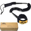 10ft Coiled SUP Leash for Paddleboard Ankle Cuff, Double Swivel